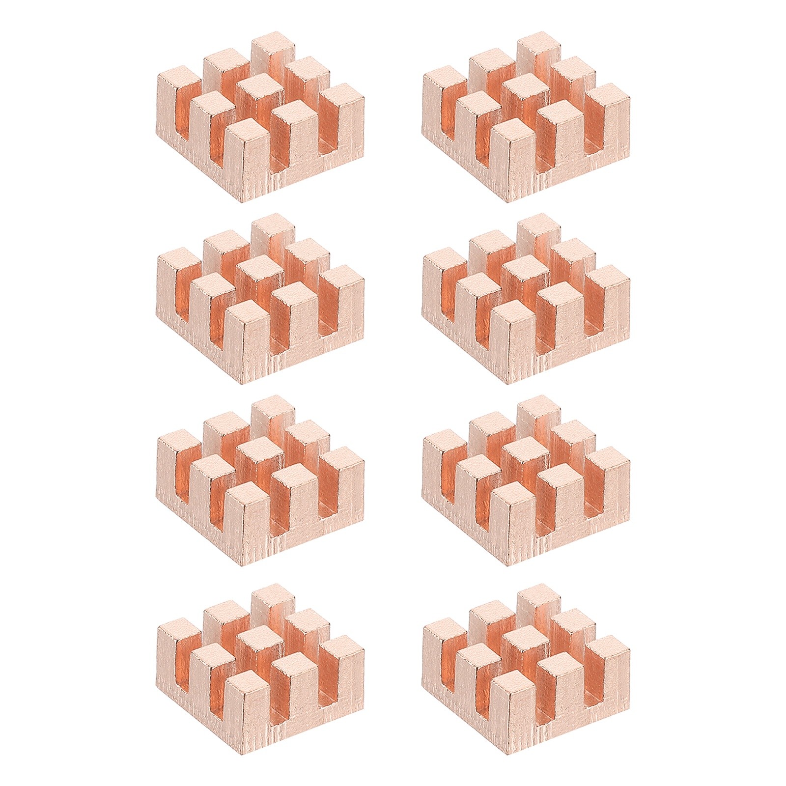 8 Pcs Copper Heatsink 10x10x5mm, Heat Sink Cooler Radiator for