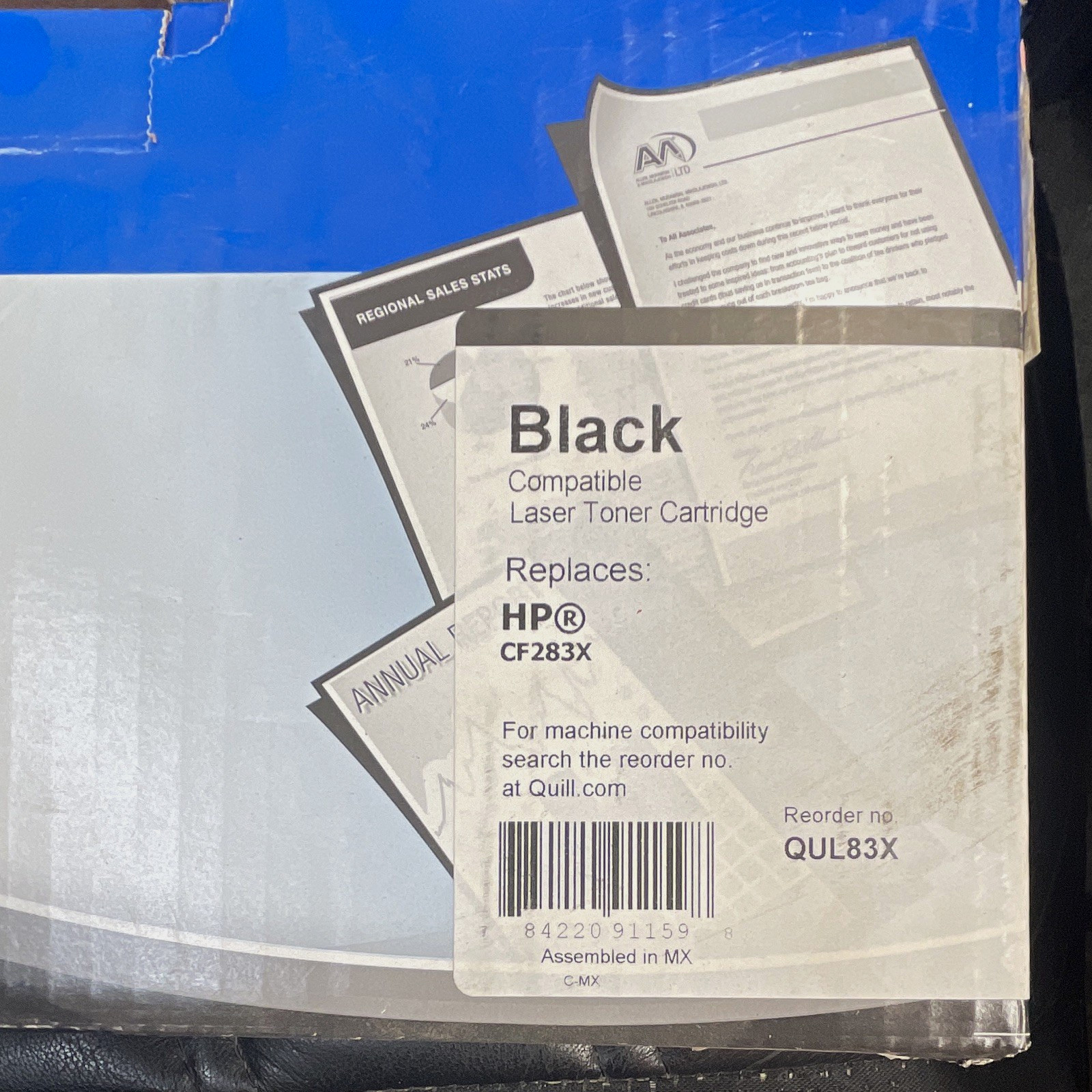 Quill Compatible Black Laser Toner Cartridge for HP CF283X QUL83X