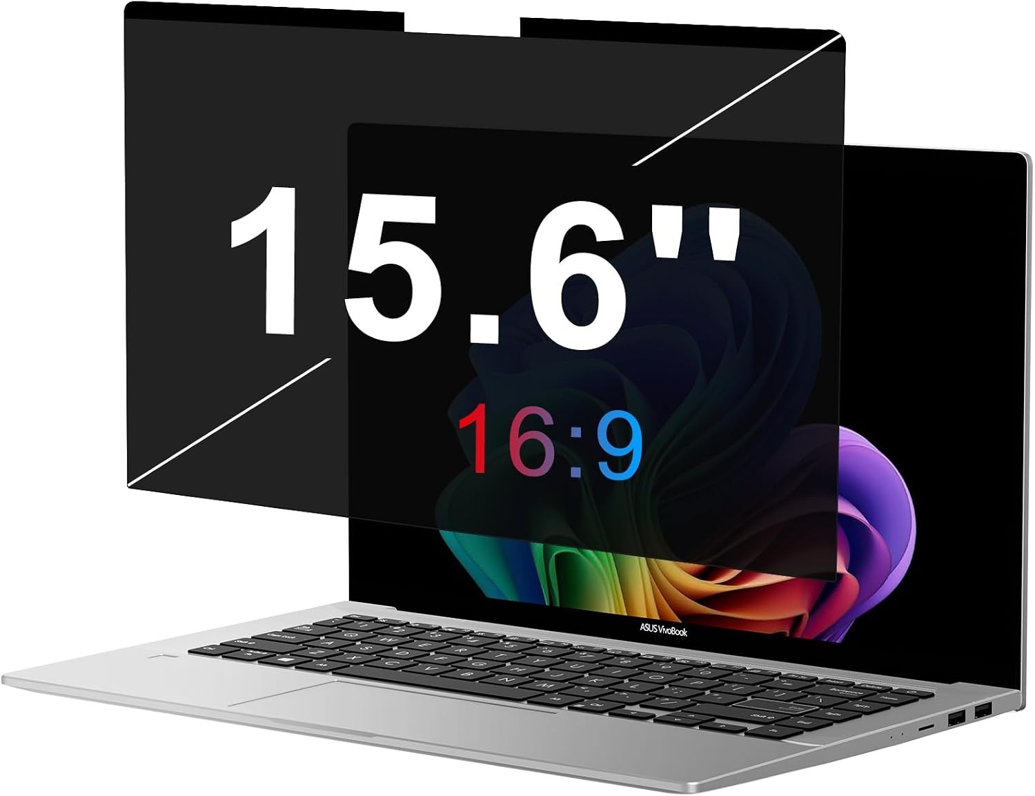 15.6 Inch Magnetic Privacy Screen for Laptops, Anti-Spy Filter, Easy to Install