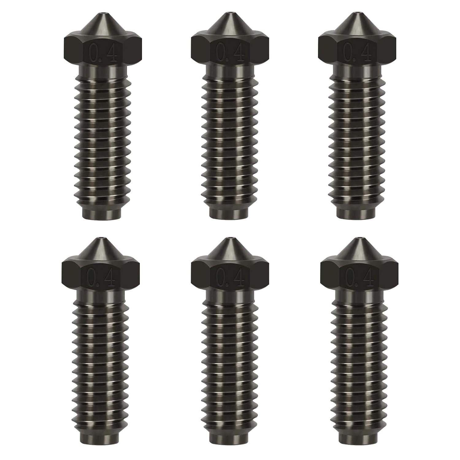 6PCS Hardened Steel Nozzles for Anycubic Kobra 2, 3D Printer High Temperature...