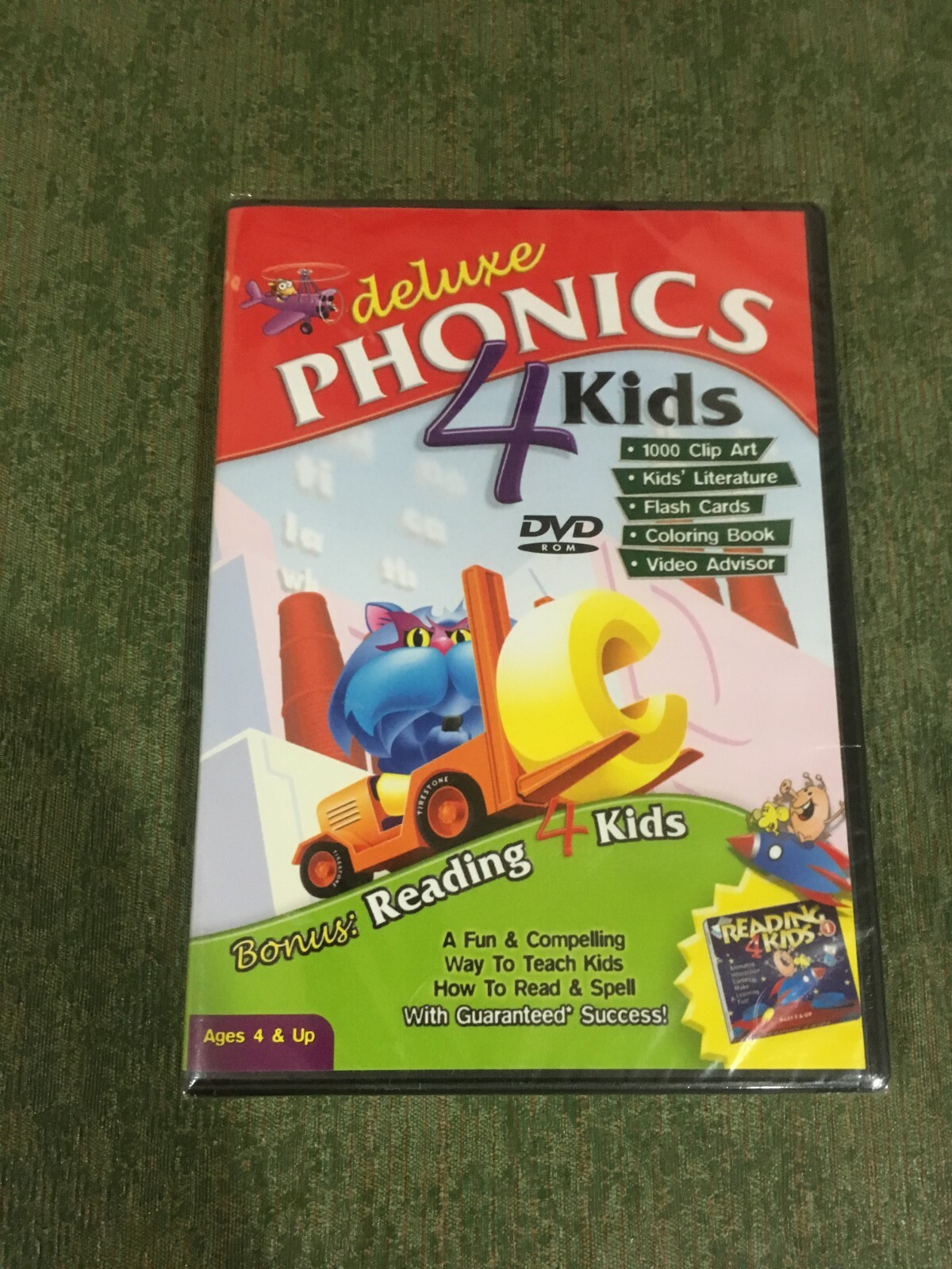 Deluxe Phonics 4 Kids Reading Words Kids Educational Read Activity DVD Rom New