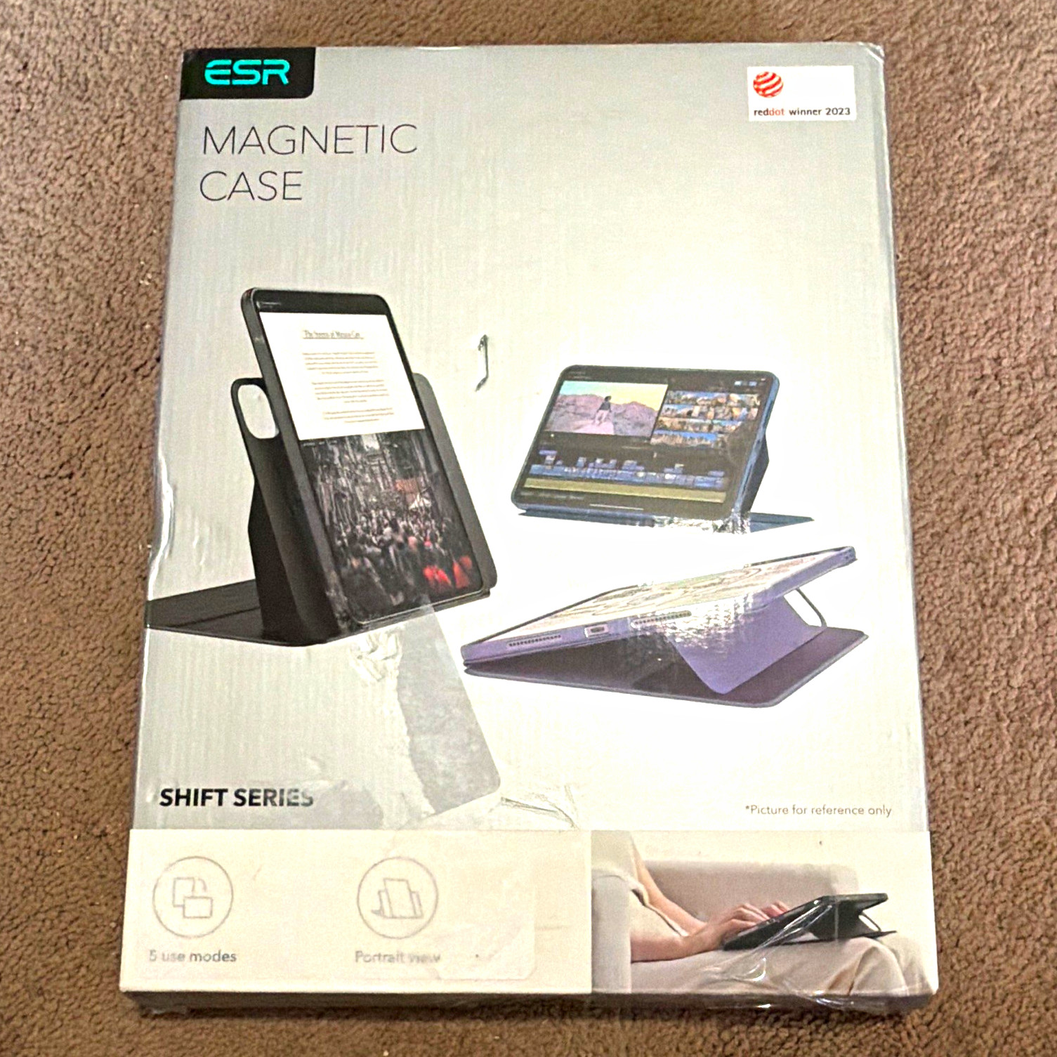 ESR Shift Series Folding Folio Case Black Magnetic Integrated Stand