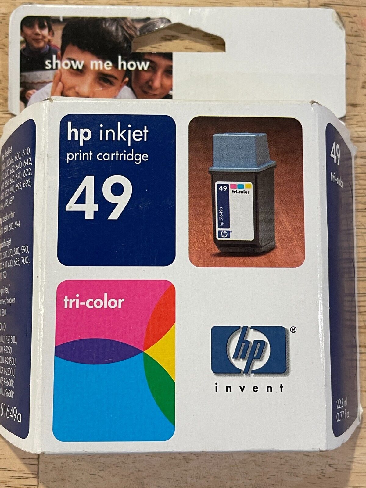 Genuine - HP 49 Ink Cartridge - Tri-Color - Best By 01/2004 - 