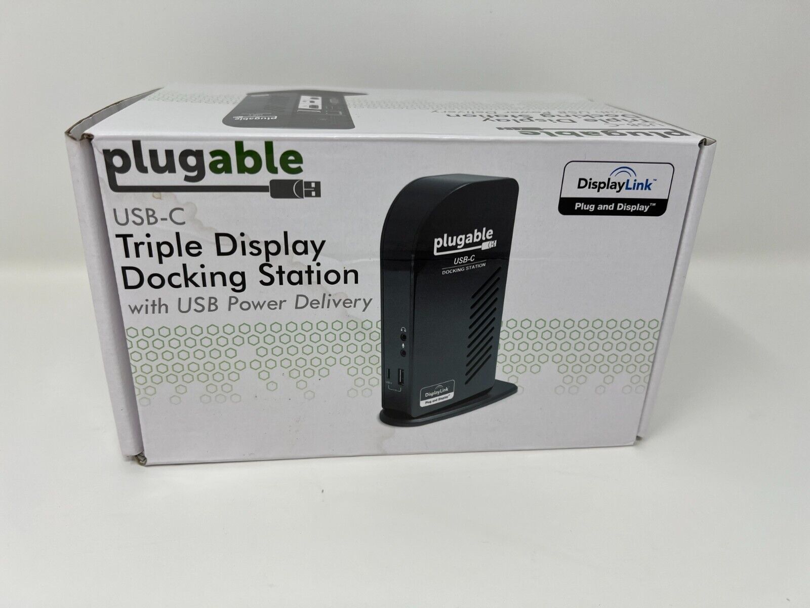 BRAND NEW OPEN BOX NEVER USED Plugable USB-C Triple Monitor Docking Station