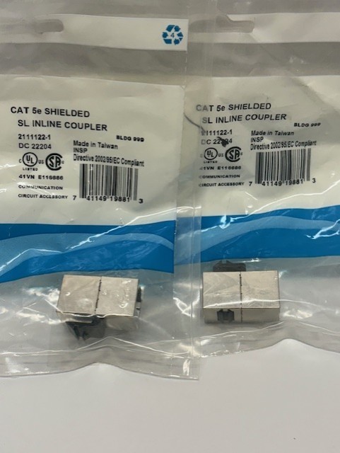 CAT 5e SHIELDED SL INLINE COUPLER , 2111122-1 | SL-CPLR-STP-5e COMMSCOPE 2 Pcs @