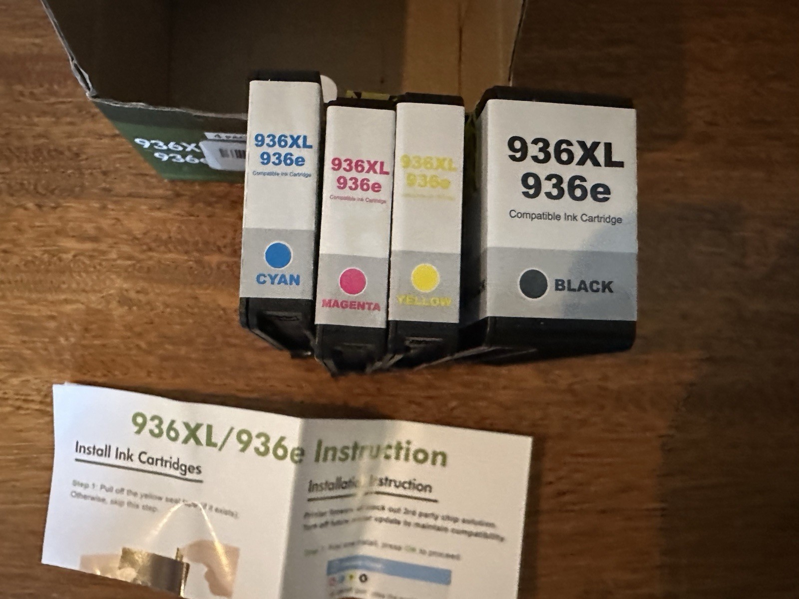 936xl/936E  ink cartridges 4 pack