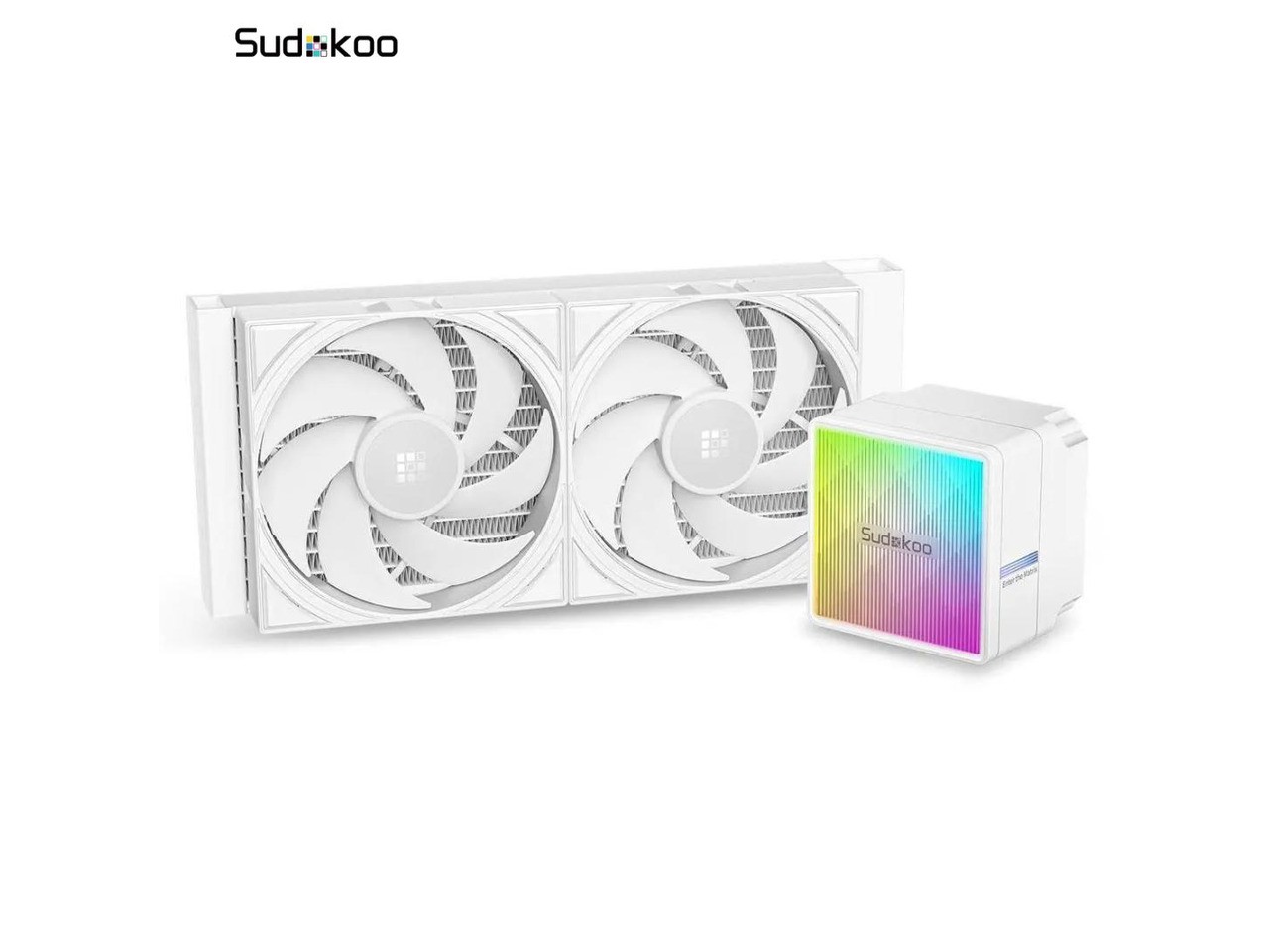 Sudokoo NEXAURA 240 White Liquid CPU Cooler: 240mm AIO CPU Cooler with PWM Pump
