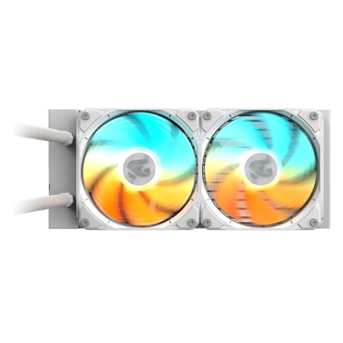 GIGABYTE GAMING 240 ICE LIQUID CPU COOLER, 240MM RADIATOR WITH 2X 120MM -  WHITE