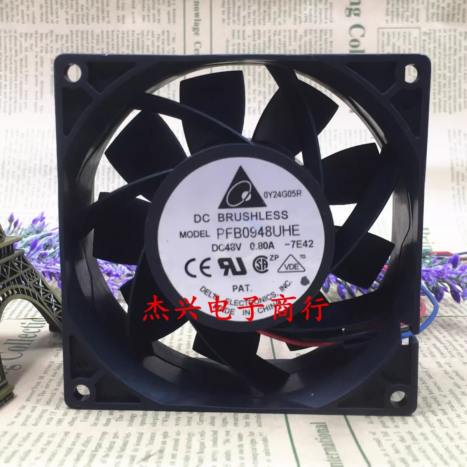 DELTA PFB0948UHE 9038 48V 0.8A 3-Wire Inverter Fan