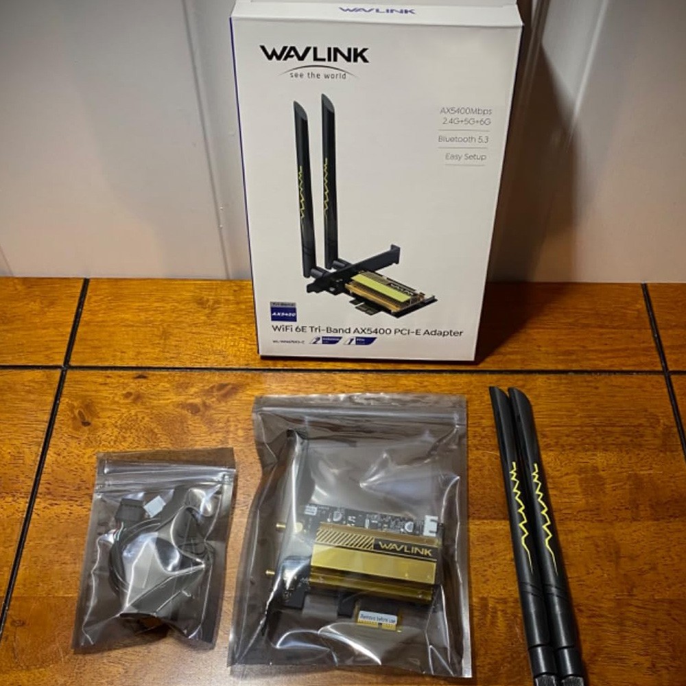 AX5400 Desktop PCIe WiFi 6E Card Bluetooth Tri-Band Network Adapter X1/X4/X8/16
