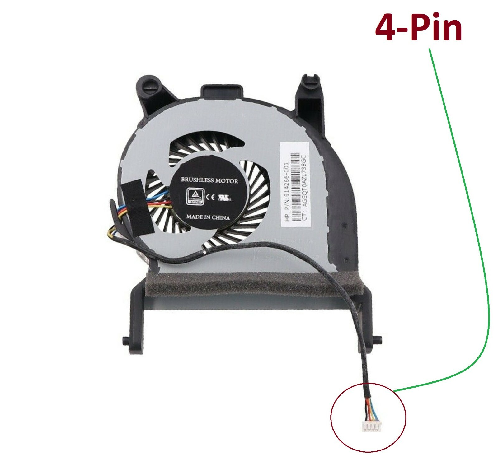 HP 35W DC12V 0.7A ENT17-DM System Cooling Fan 914266-001  4-P DFS593512MN0T-FJBT