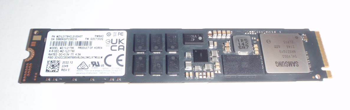 Samsung 1.92TB PCI-E 4.0 M.2 22110 NVME PM9A3-Model MZ-1L21T90-100%