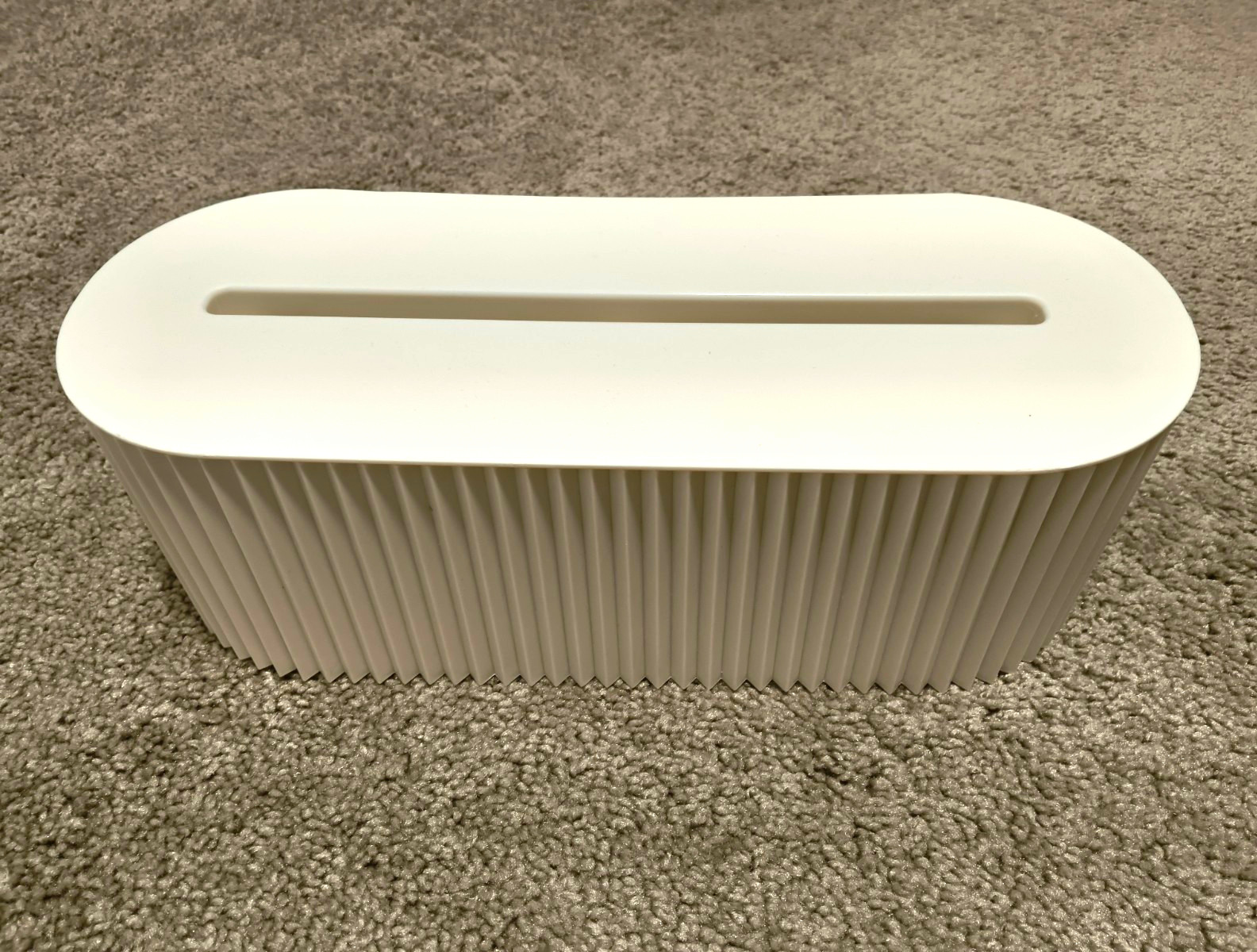 White Plastic Cable Organizer Box Cord Management Cover