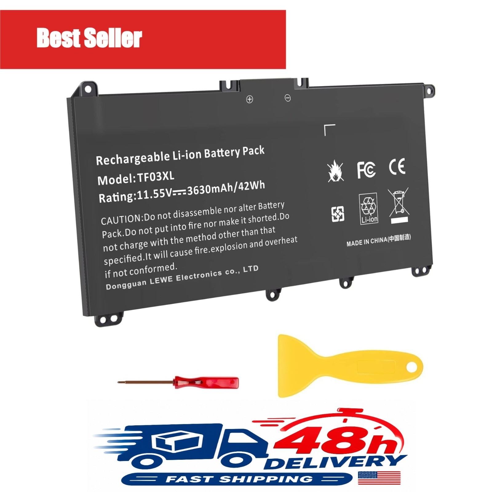 TF03XL Laptop Battery for HP Pavilion x360 15-CC 14-BF 920070-855 11.55V 42Wh