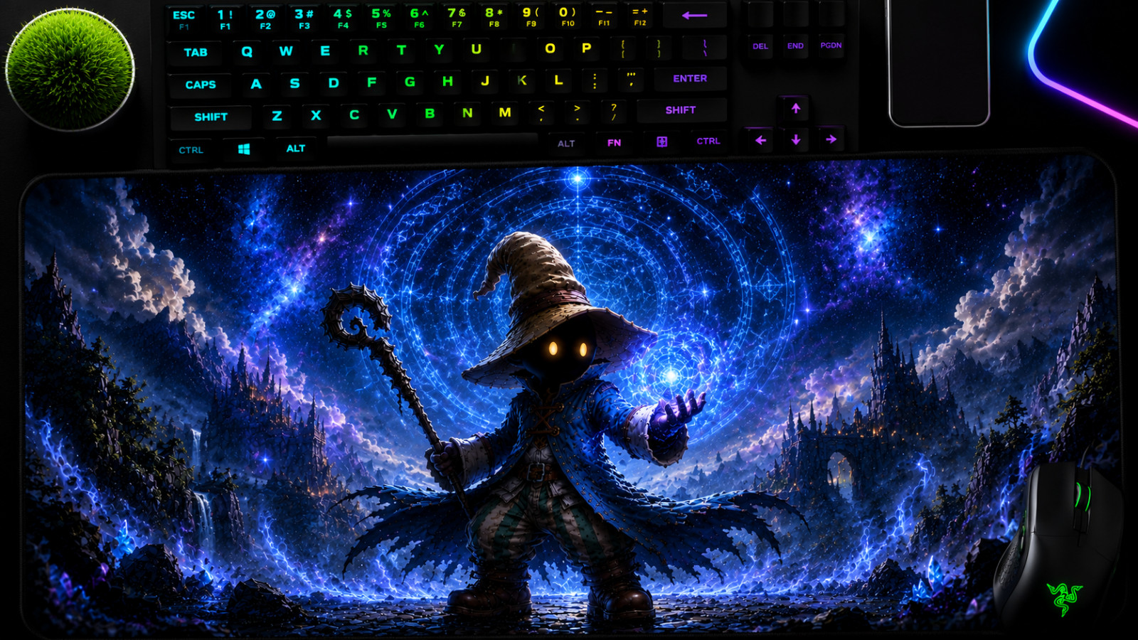 Vivi Ornitier XXL Mouse Pad Final Fantasy IX Black Mage Desk Mat