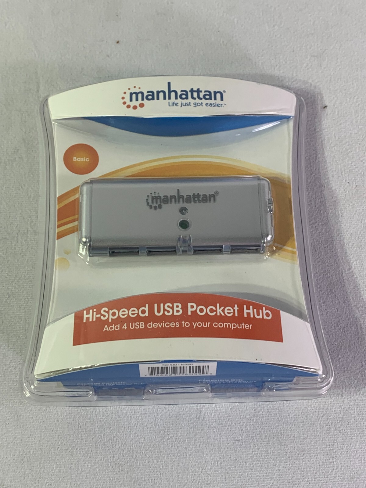 NEW Manhattan 4-Port USB High Speed Pocket Hub