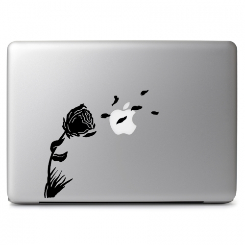 Black Rose Flower for Macbook Air Pro Laptop Car Window Wall Vinyl Decal Sticker