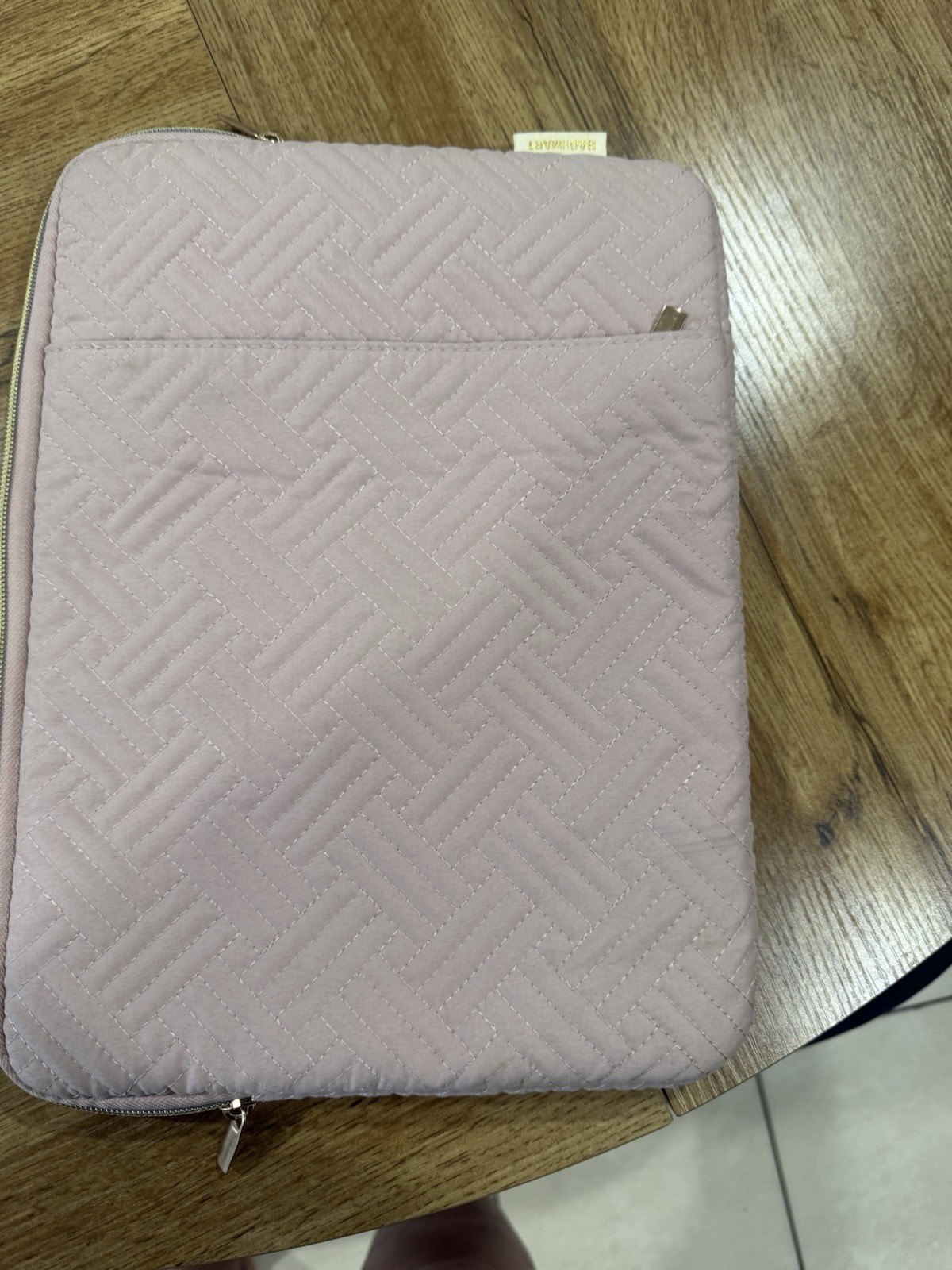 BAGSMART Padded Zip Laptop Sleeve Case 13 in Pink Polyester Geometric