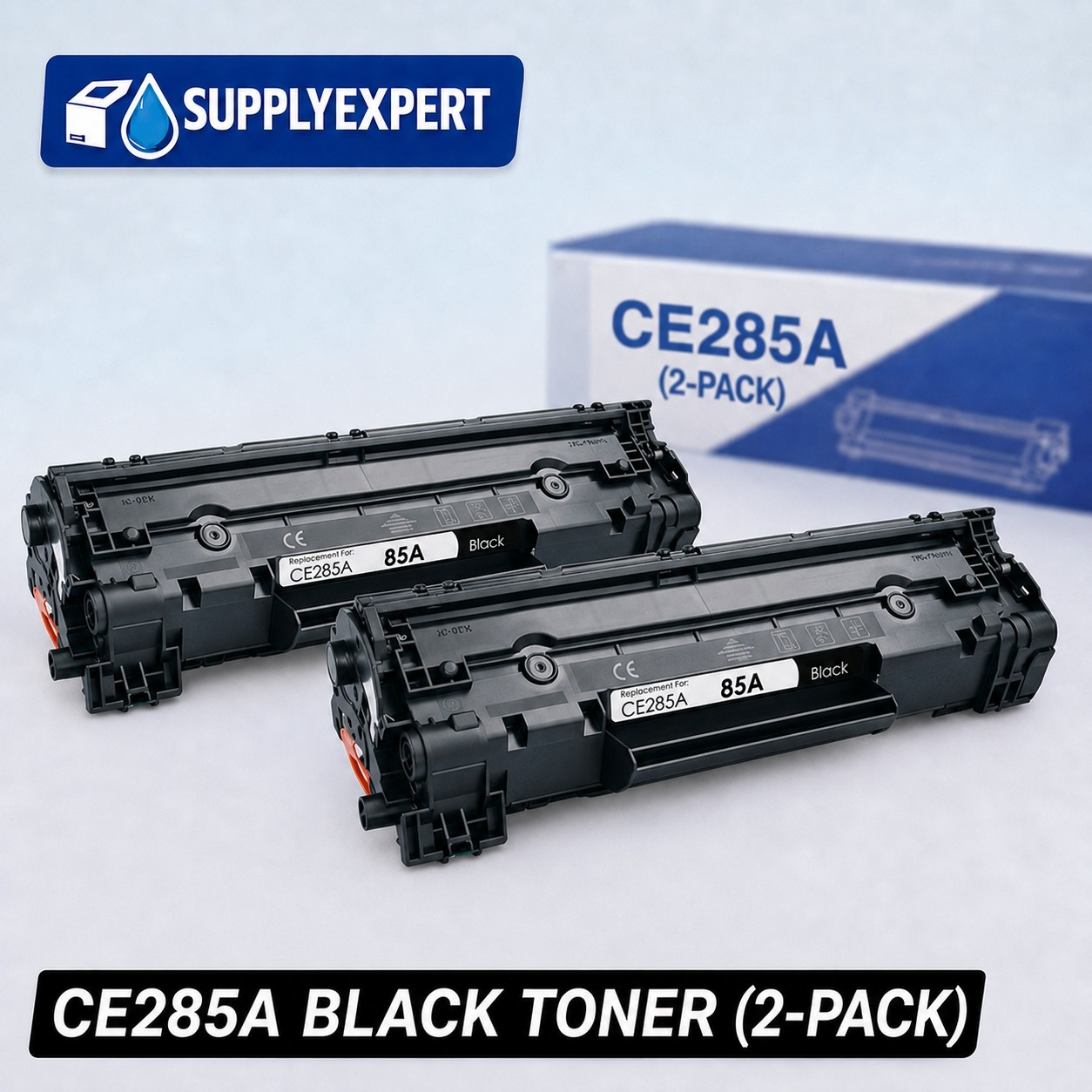 2PK Toner Compatible With HP CE285A 85A Laserjet P1102W M1132 M1212nf M1217