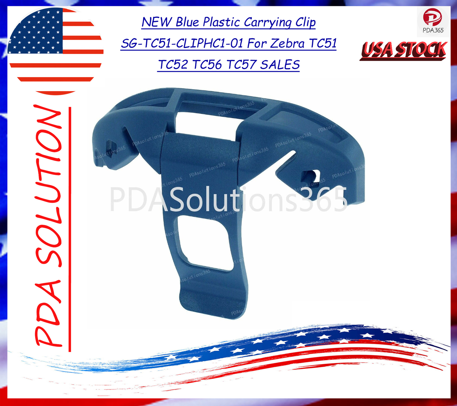 NEW Blue Plastic Carrying Clip SG-TC51-CLIPHC1-01 For Zebra TC51 TC52 TC56 TC57