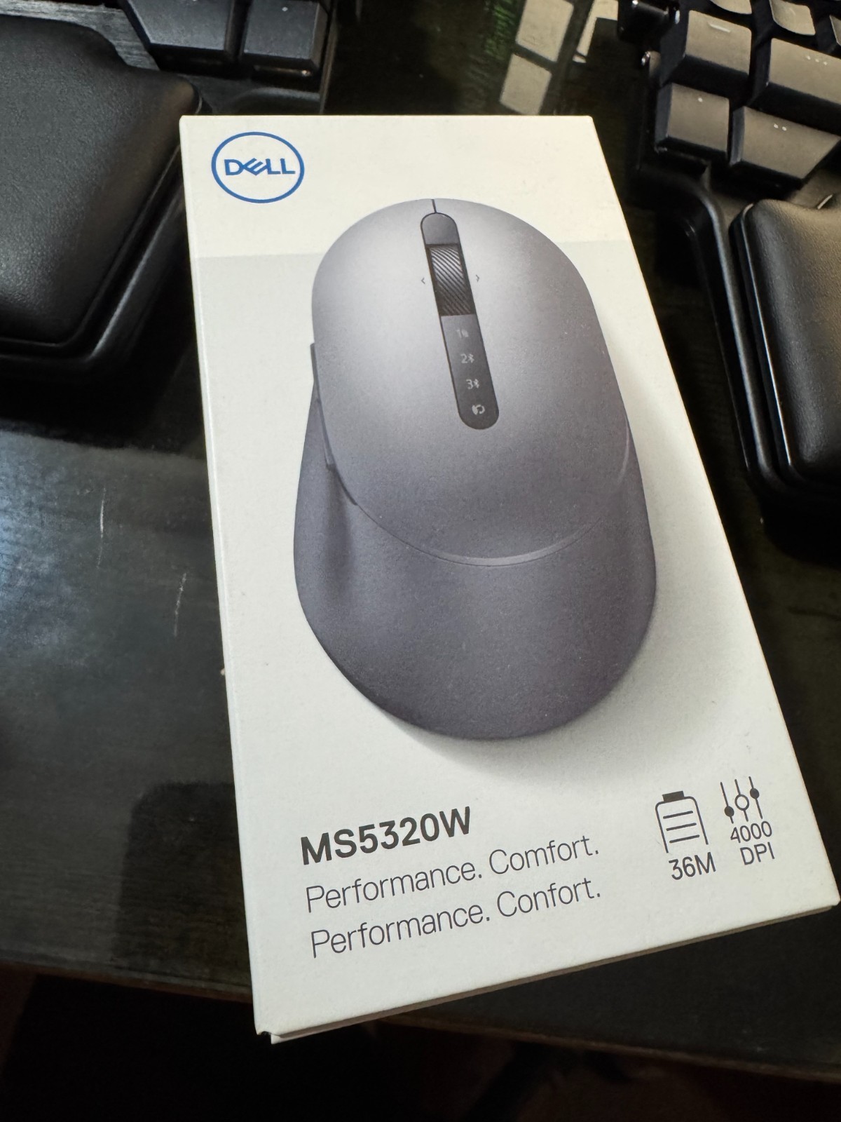 Dell MS5320W Multi-Device Wireless Bluetooth Mouse Titanium Gray 4000 DPI NEW