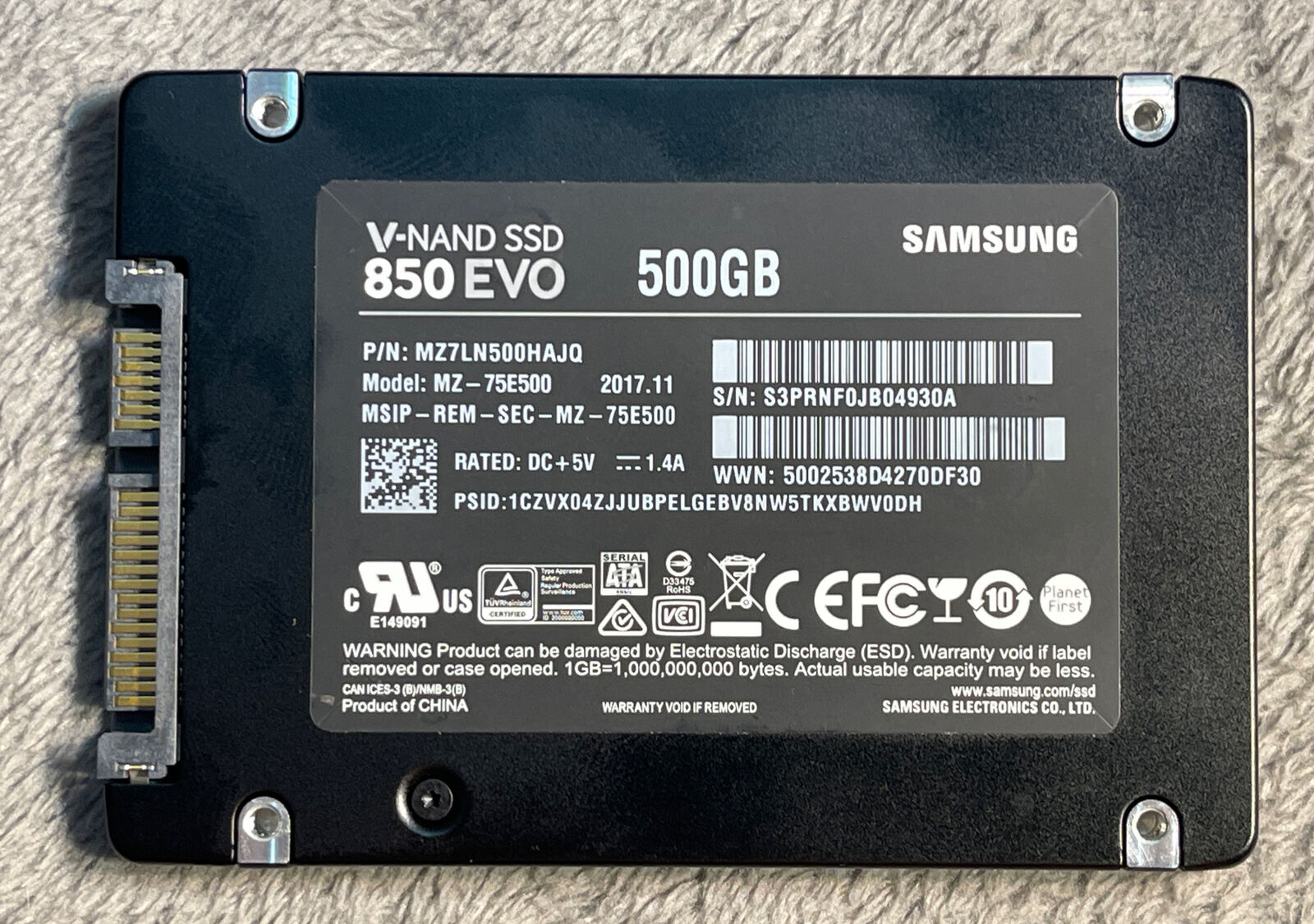 LOT OF 56 Samsung 850 EVO 500GB 2.5