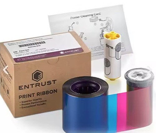 5x - Entrust 535700-004-R088 YMCKT Color Ribbon Datacard CD880 CD180 500 Prints