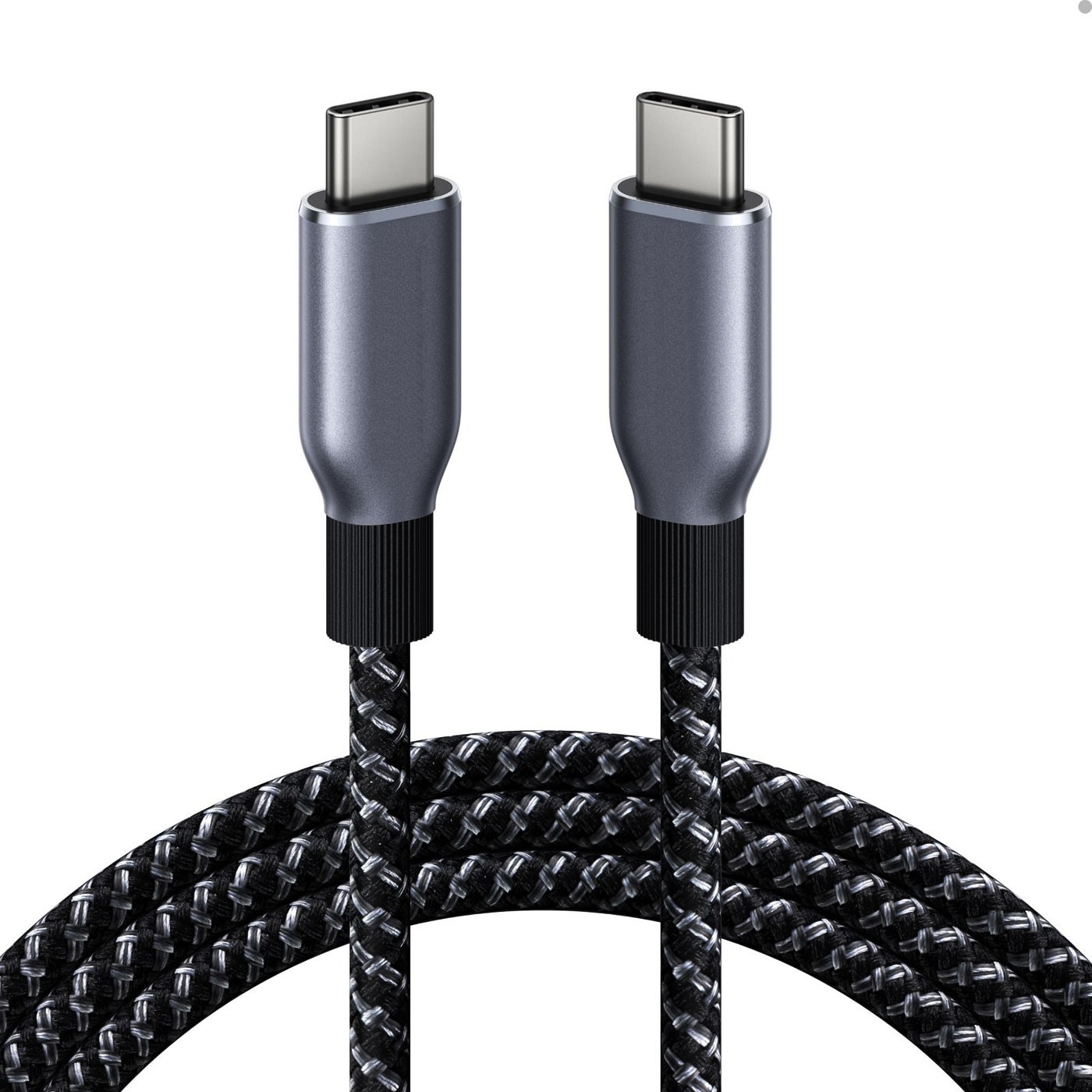 Deco Essentials 6 Foot Braided USB-C to USB-C Cable