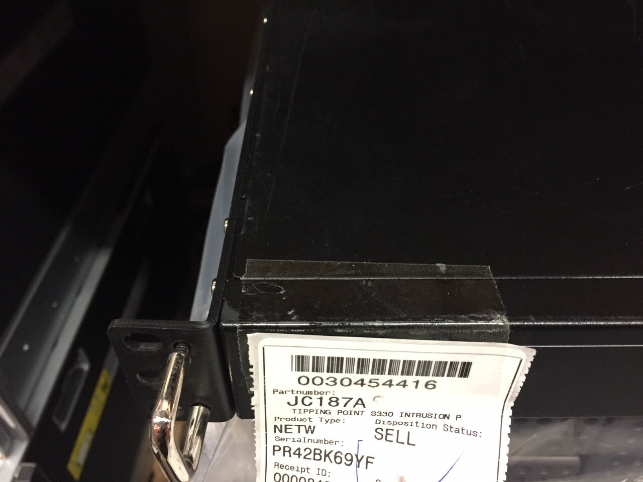 JC187A HP S330 300MBPS IPS TIPPING POINT 330 INTRUSION PREVENTION SYSTEM JC187A