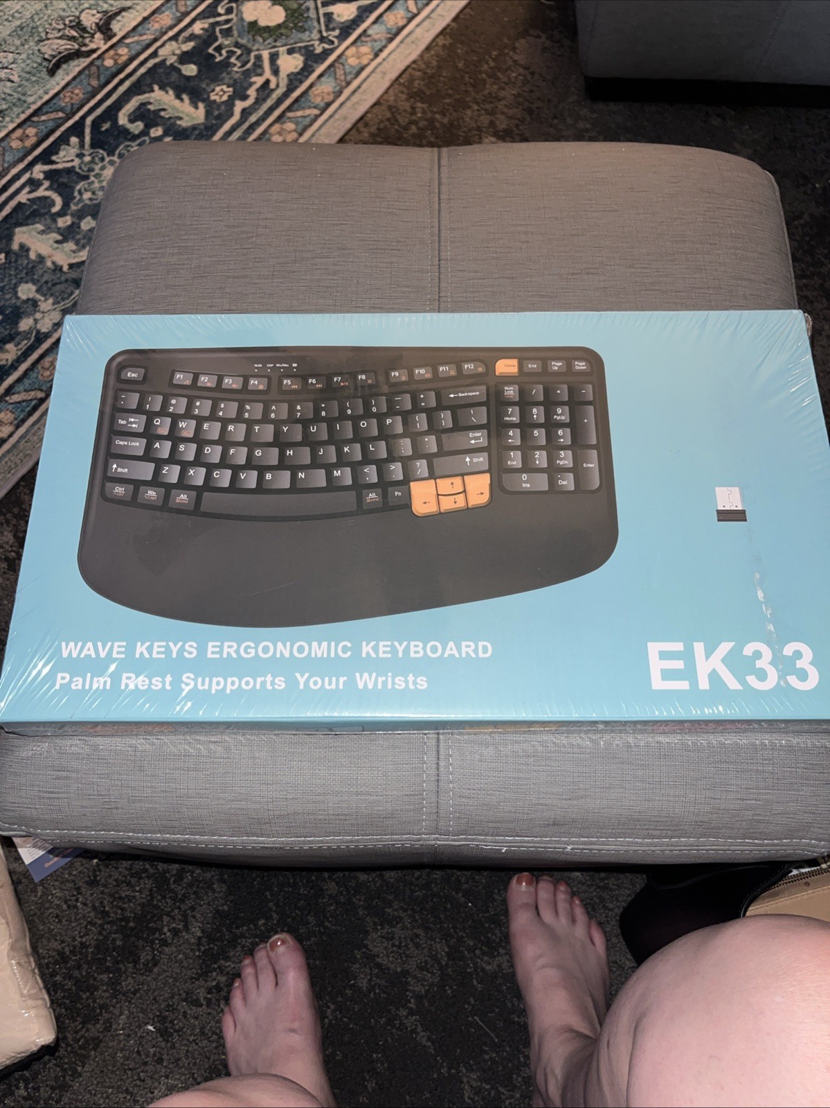 Ek33 Ergonomic Wireless Keyboard Encourages Natural Typing Posture Bluetooth