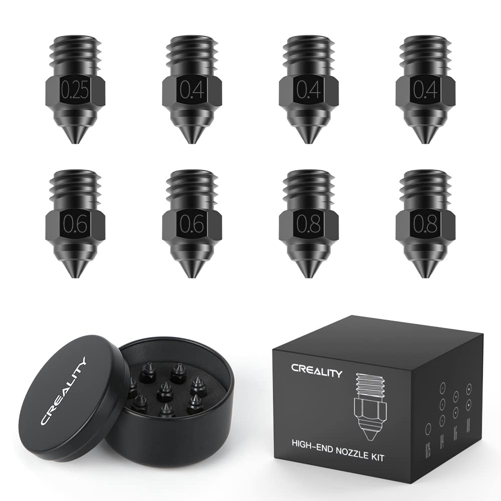 8 PCS Official HighEnd Hardened Steel MK8 Nozzles Ender 3 5 CR 10 Series