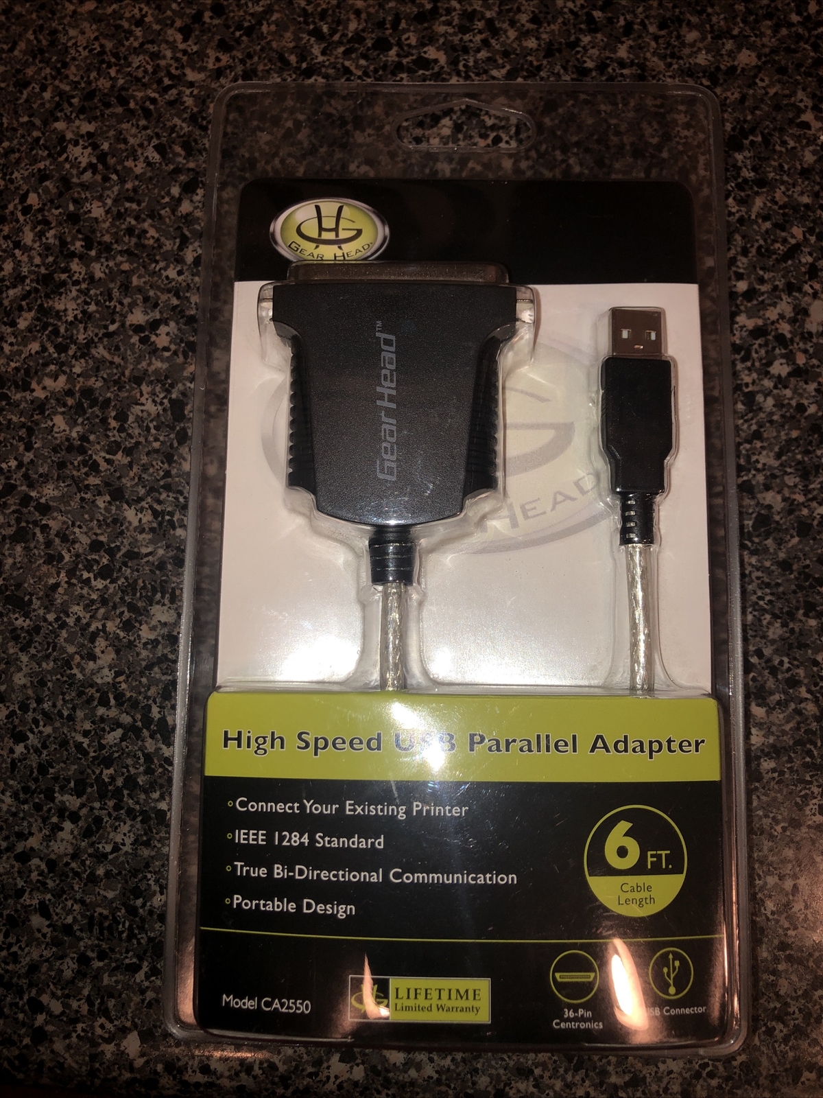 Brand New Gear Head CA2550 High-Speed USB Parallel Adapter
