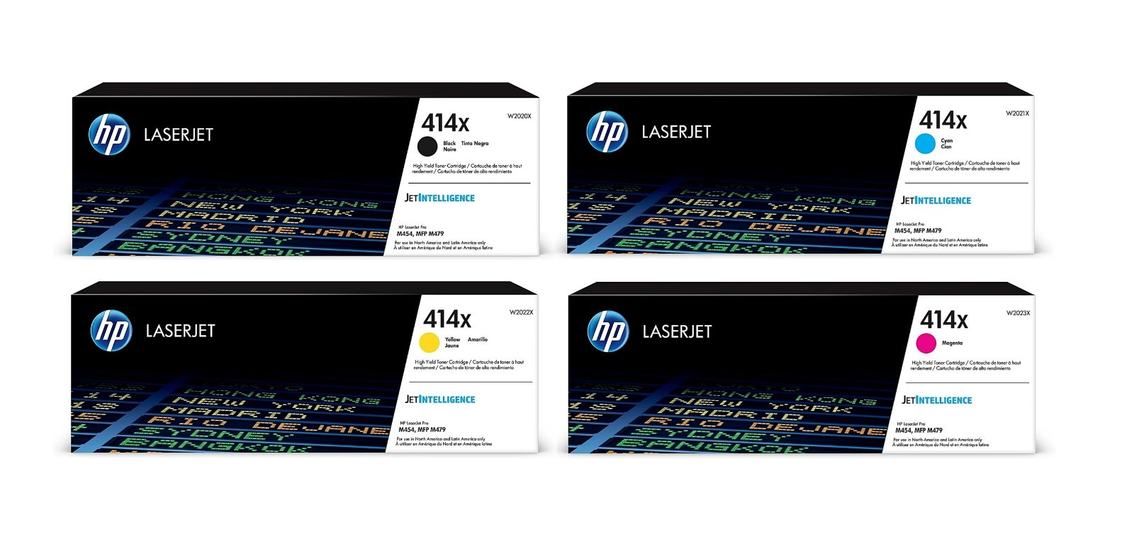 New Original HP 414X Toner Cartridges 4-Pack Set High Yield Bulk -FACTORY SEALED