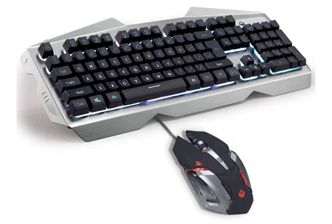 RGB Backlit Gaming Keyboard and Mouse Combo USB Wired Membrane Keyboard
