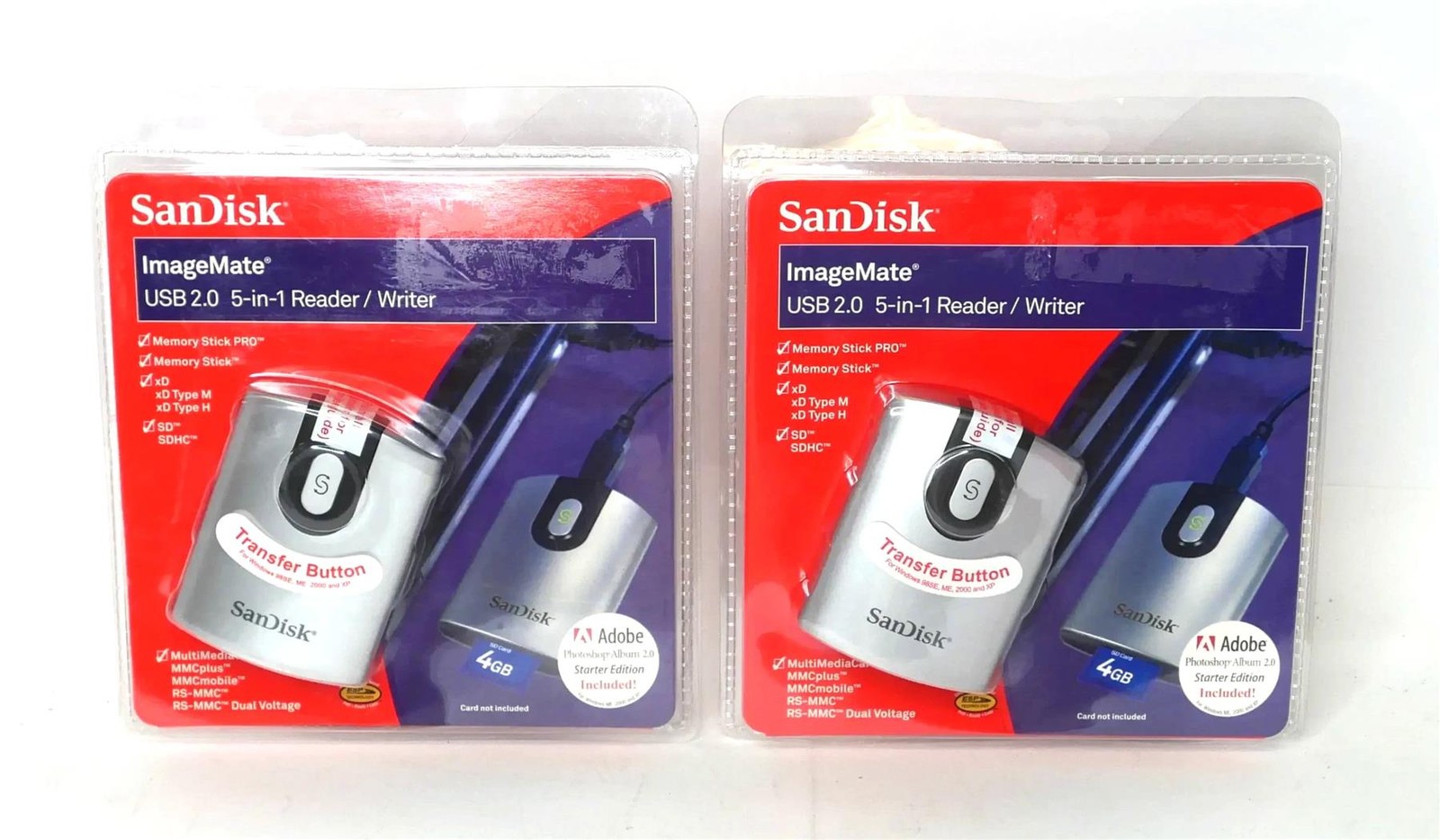 Lot of 2 SanDisk ImageMate USB 2.0 5-in-1 Card Reader/Writer - 