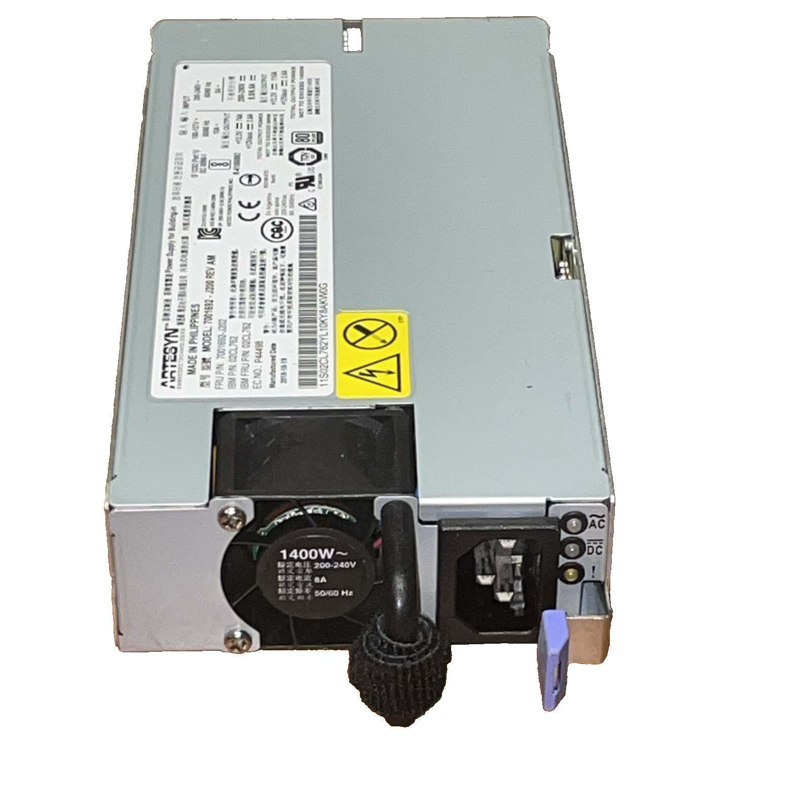 IBM 02CL762 7001692-J202 80+ Platinum 1400W Power Supply For IBM POWER9 S924 S914