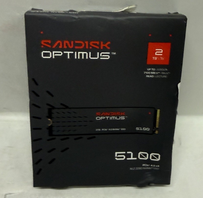NEW SanDisk Optimus 5100 2TB M.2 2280 NVMe PCIe 4.0 x4 SSD Box not perfect