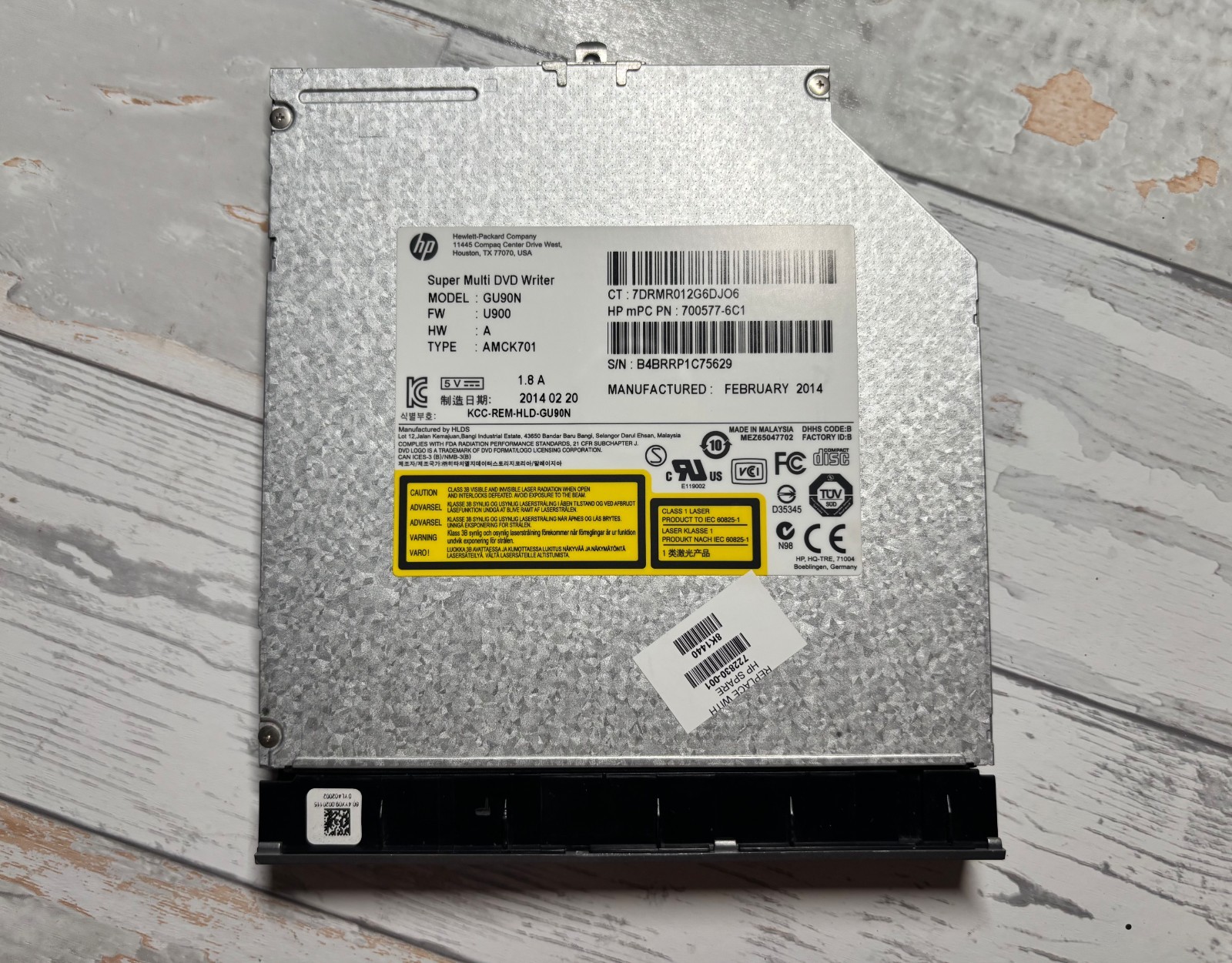 HP ProBook 450 G1 DVD Writer Optical Drive GU90N 722830-001 SATA 9.5mm OEM
