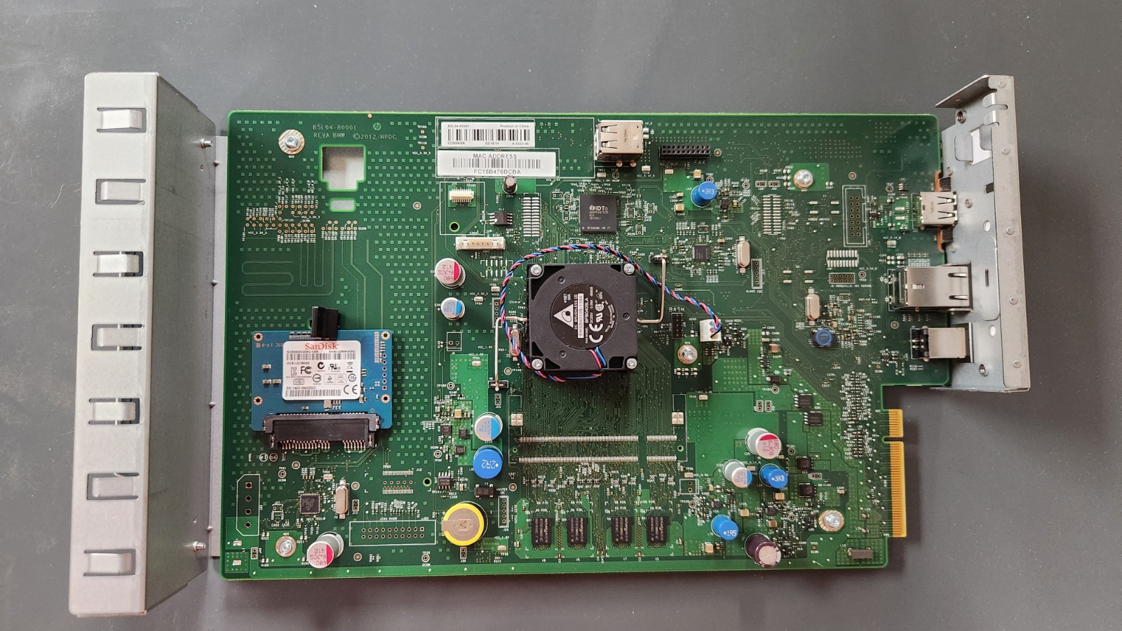HP Color OfficeJet Enterprise X585 Formatter Board B5L04-60001 With SSD
