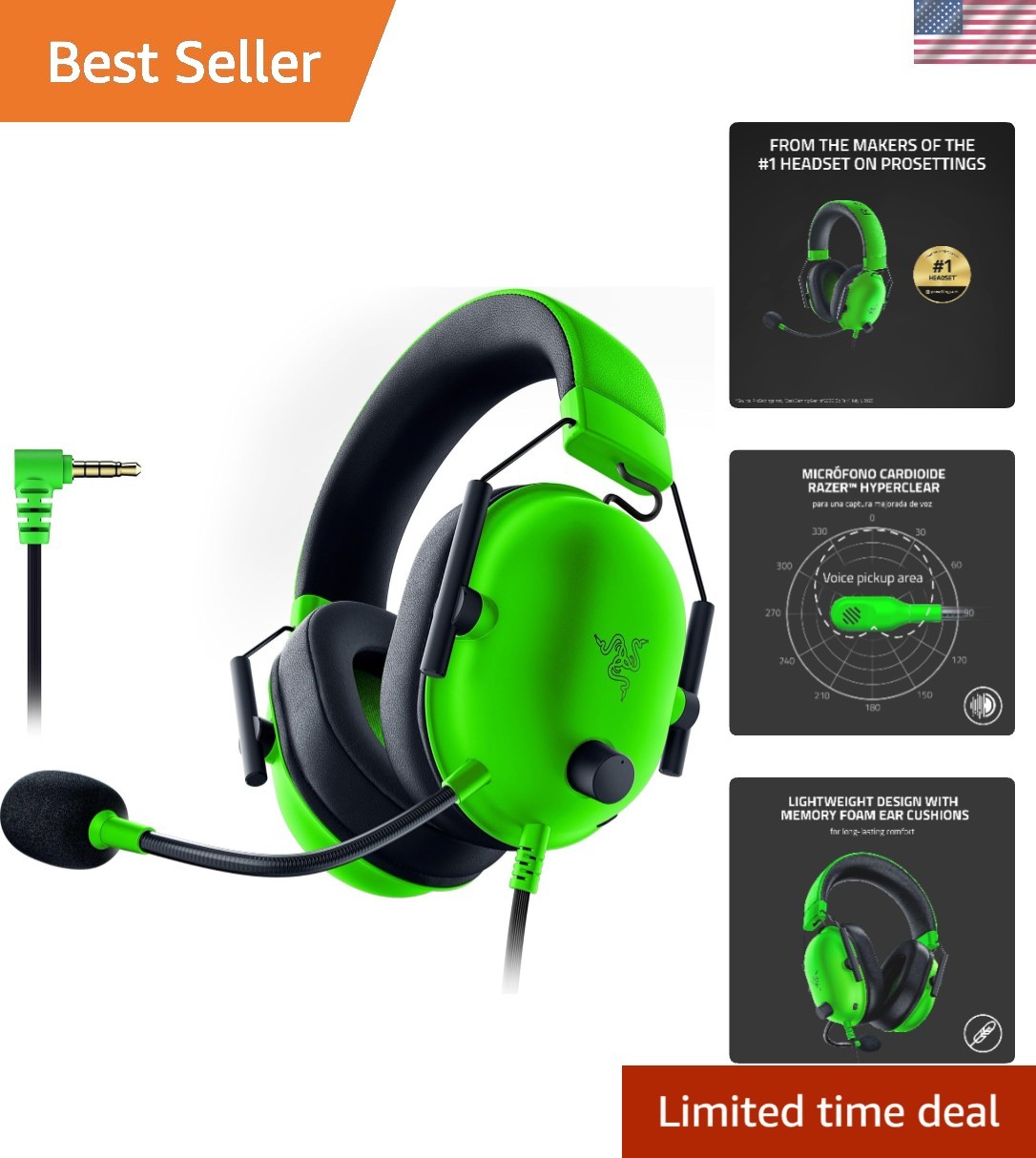 High-Performance Razer BlackShark V2 X Headset - Comfortable for Extended Play