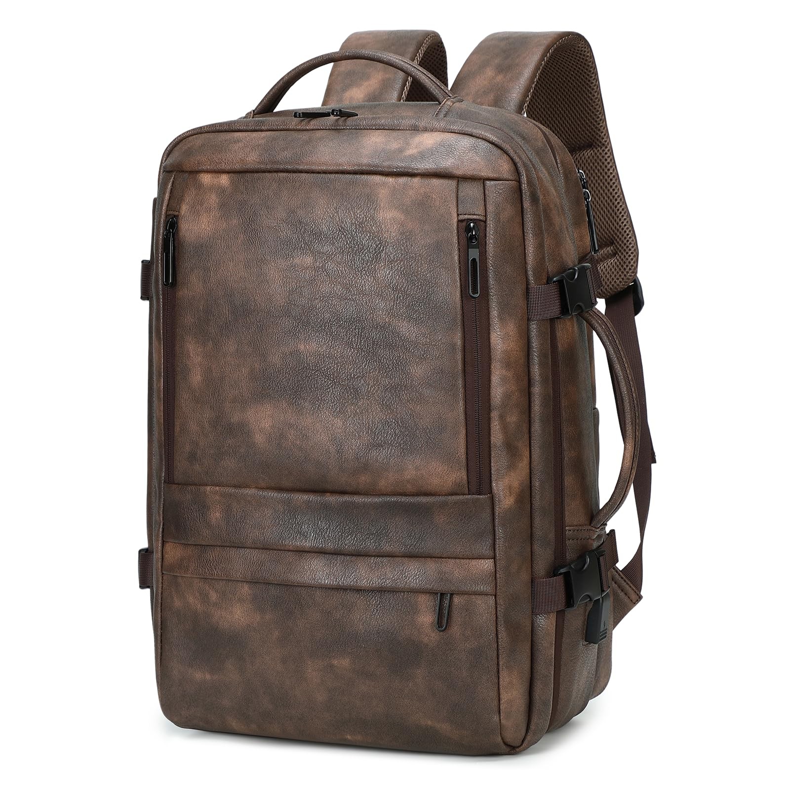 Travel Backpack for Men Women, Carry On Flight Large, Coffee