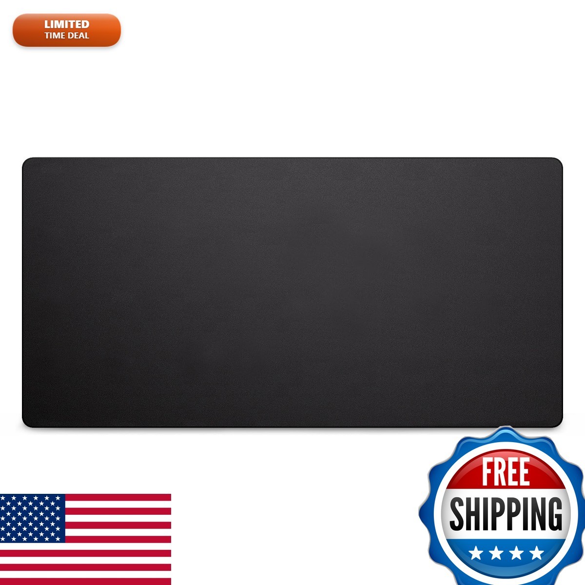 Jotsome Leather Desk Pad Mat, 34" x 17", Black