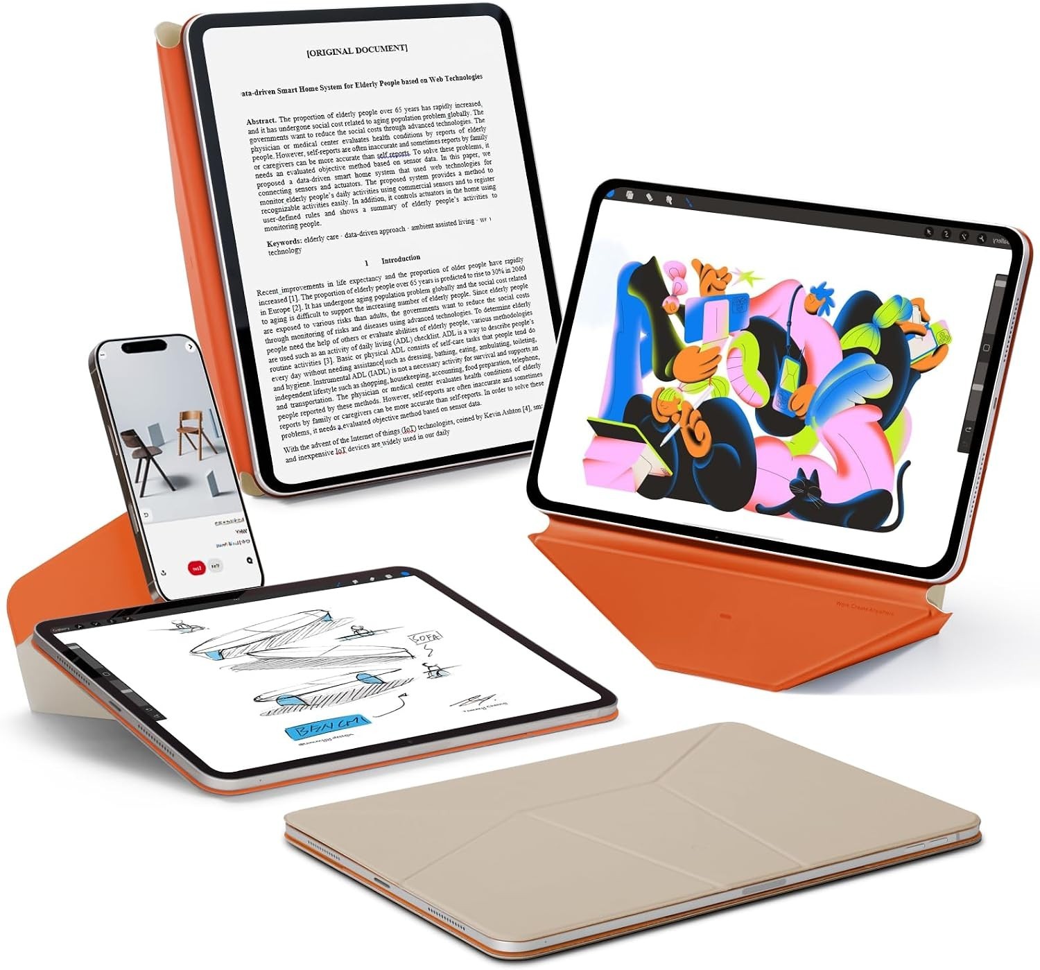 MOFT Dynamic Folio Case iPad Pro 11 M5 M4 Beach White Terracotta New & Unopened