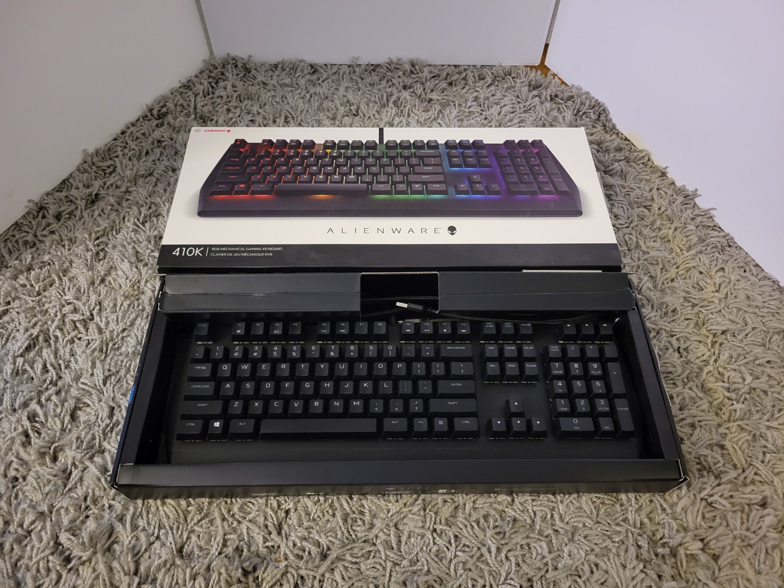 Alienware AW410K RGB mechanical Gaming Keyboard Tested works 