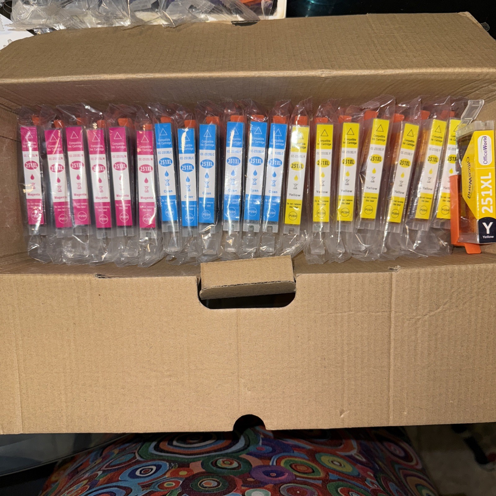 34 cartridges in all colors C-250 XL & C-251 XL Printer Ink Compatible For Canon