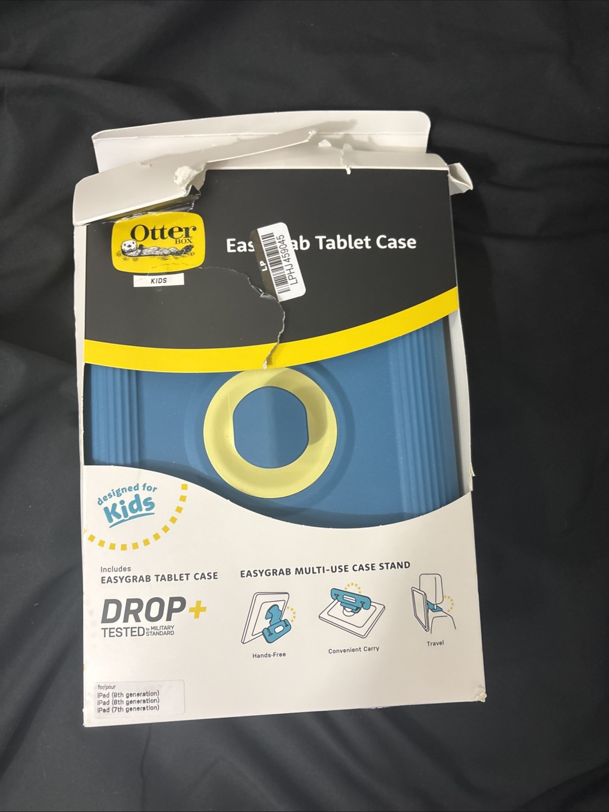 OtterBox Kids Easy Grab Case for Apple iPad 10.2" 7/8/9th Gen-Blue NEW-box Damag