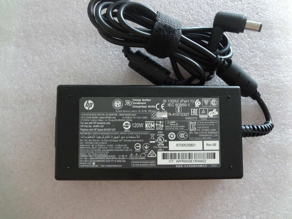19.5V 6.15A 120W for HP Pavilion 24-b013a 801637-001 NEW 100%Original AC Adapter