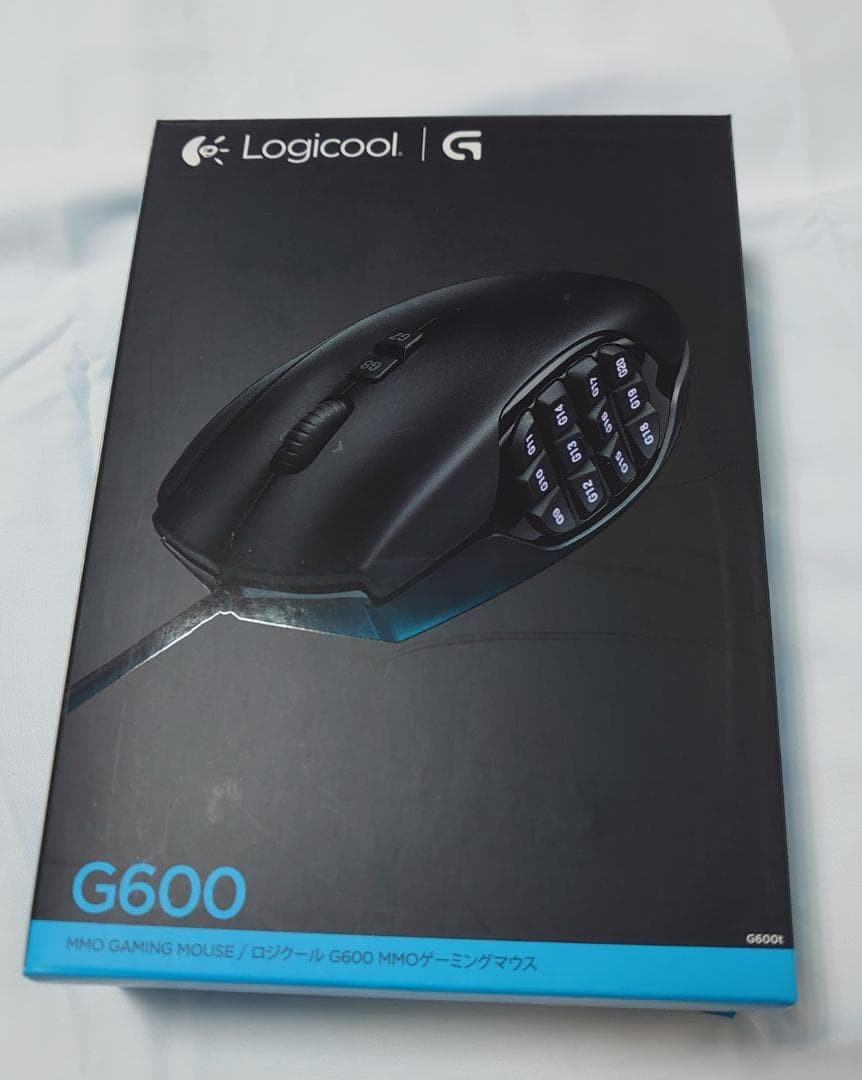 Logicool G600T MMO Gaming Mouse 12-Button Side Panel USB Wired with Box