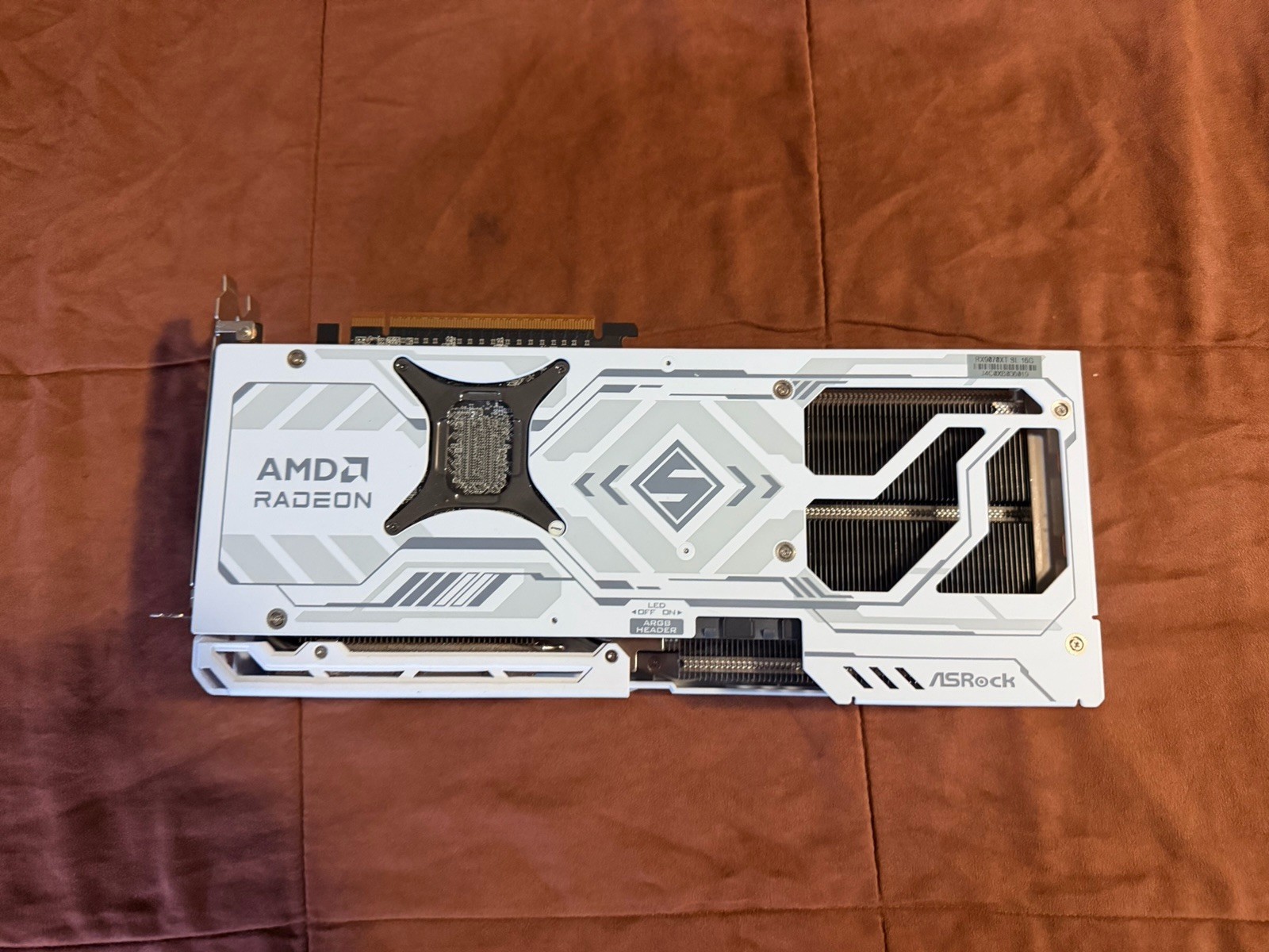 ASRock Radeon RX 9070 XT Steel Legend 16GB White Graphics Card RX9070XT SL 16G