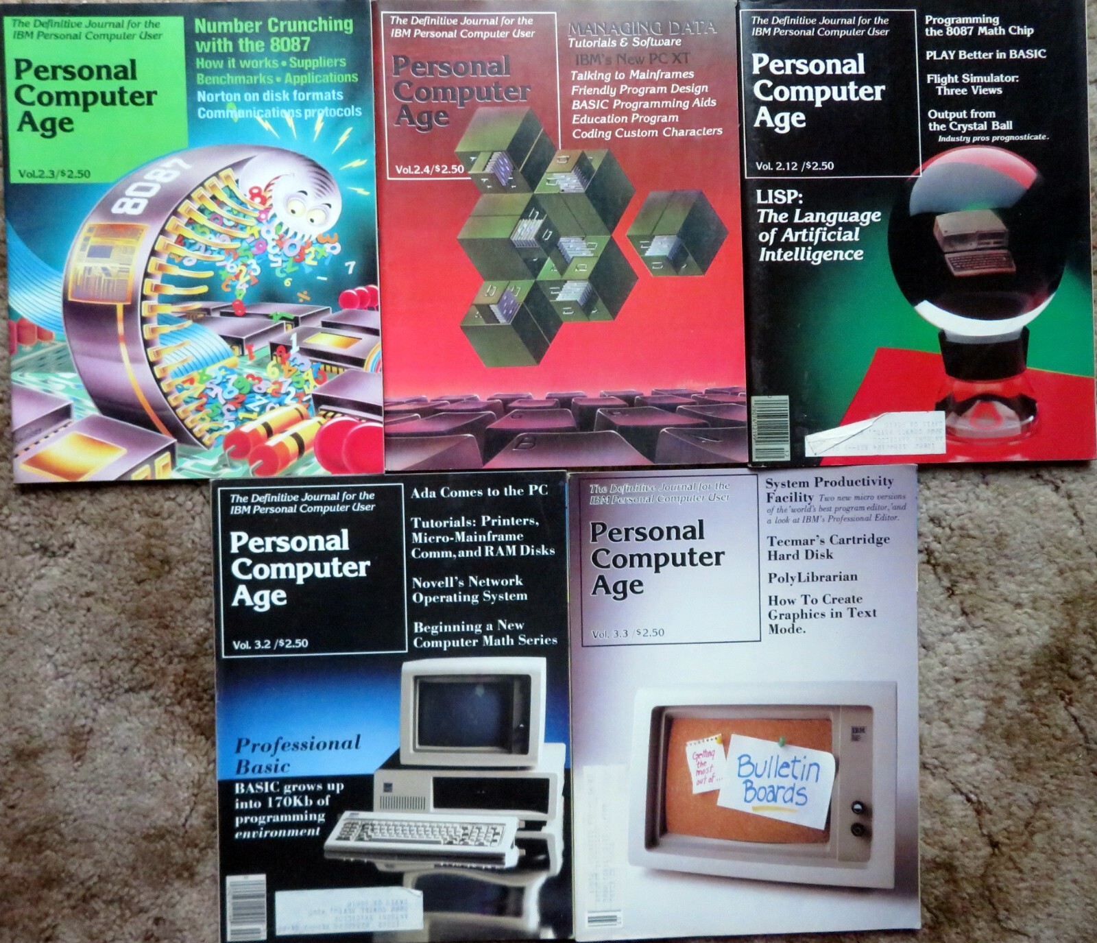 PERSONAL COMPUTER AGE Magazine - Five (5) Vintage Issues from 1983-1984